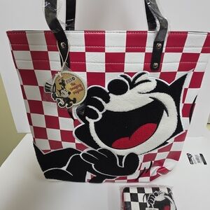 Red and White Checkered Party Tote